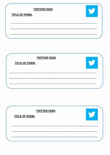 30 Twitter Template For Students Printable In 2020 Twitter Template 