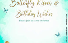 7 Magical Watercolor Butterfly Birthday Invitation Templates FREE