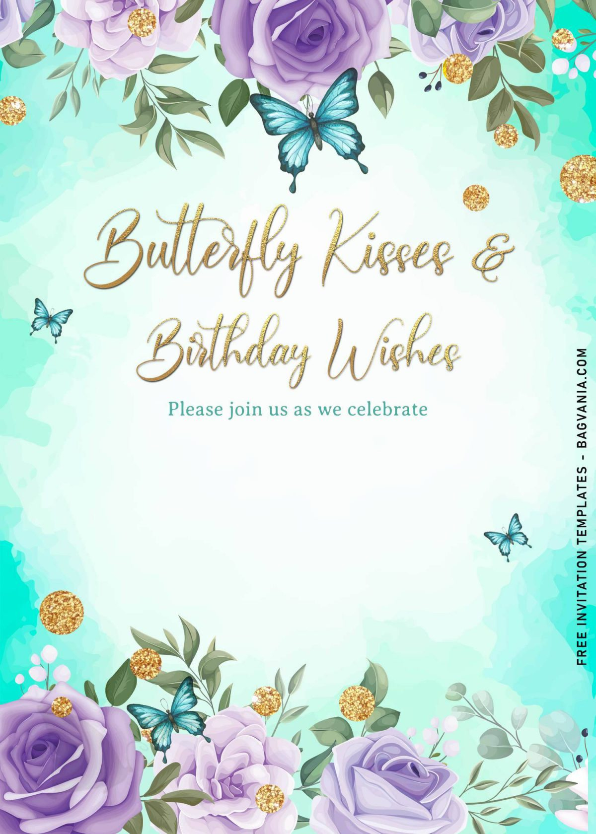 7 Magical Watercolor Butterfly Birthday Invitation Templates FREE 