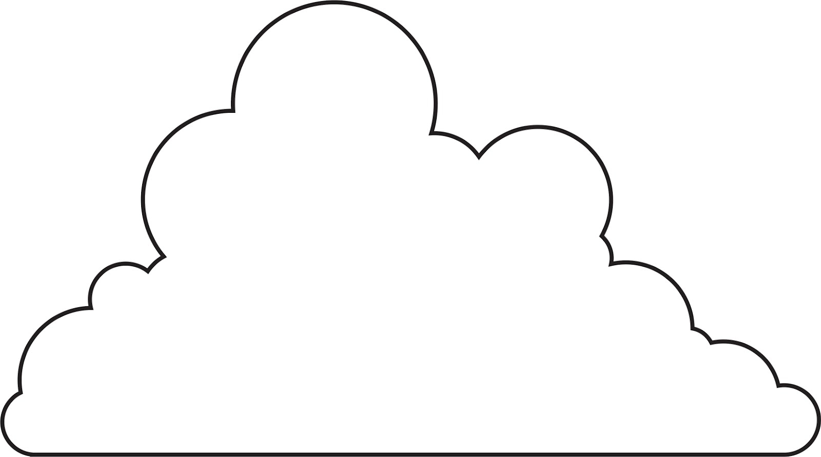 Best Cloud Outline 18675 Clipartion