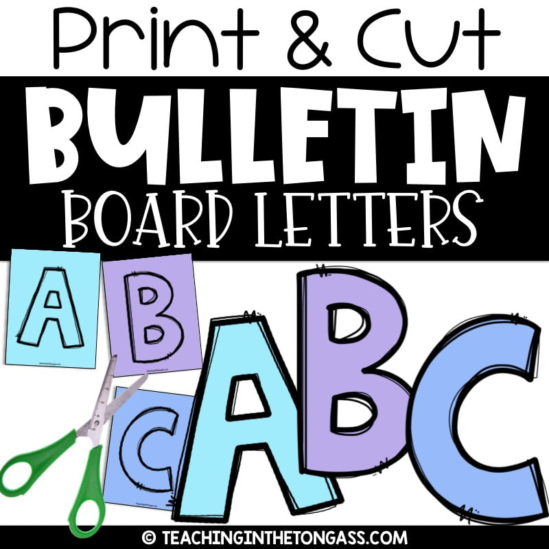 Decorative Letters For Bulletin Board Printable
