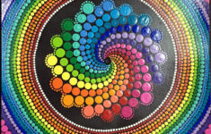 Dot Mandala Rainbow Spiral Mandala Dots Dot Painting Dot Art Painting