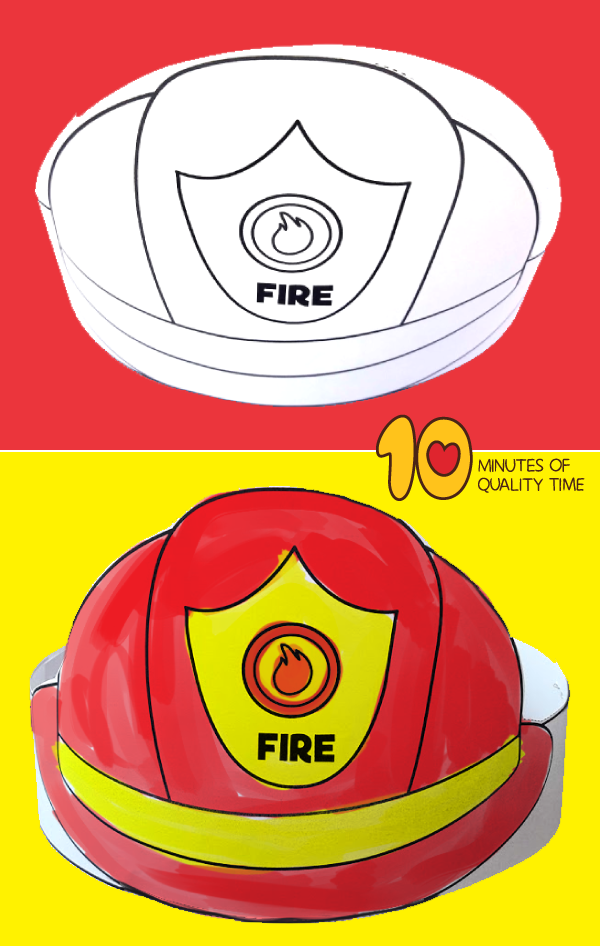 printable firefighter hat template FREE Printable Online