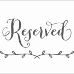 Free Printable Reserved Table Signs