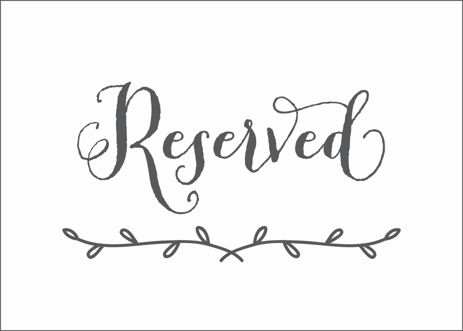 Free Printable Reserved Table Signs Template Pdf