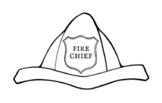 Front View Of Firefighter Helmet For Colouring In Decorating And