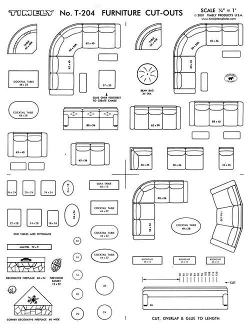 FURNITURE ARRANGING KIT 1 4 Scale Interior Design Interior Design FREE Printable Online