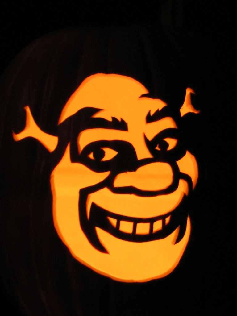 Shrek Pumpkin Carving Stencil