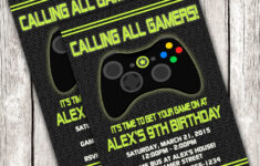 Gamer Invitation Video Game Birthday Party DIY Printable