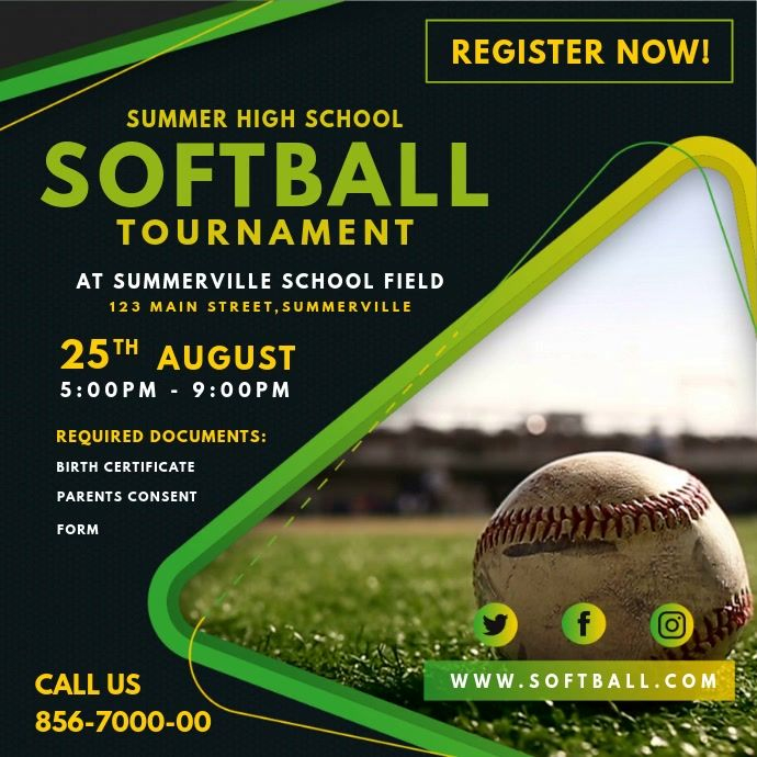 Green Softball Tournament Video Softball Tournaments Baseball 