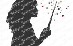 Hermione Granger Wand Silhouette SVG File Harry Potter By