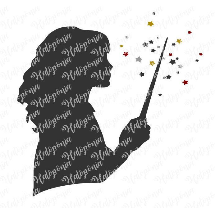 Hermione Granger Wand Silhouette SVG File Harry Potter By 
