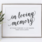 In Loving Memory Sign In Our Hearts Wedding Sign Memorial Sign