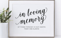 In Loving Memory Sign In Our Hearts Wedding Sign Memorial Sign