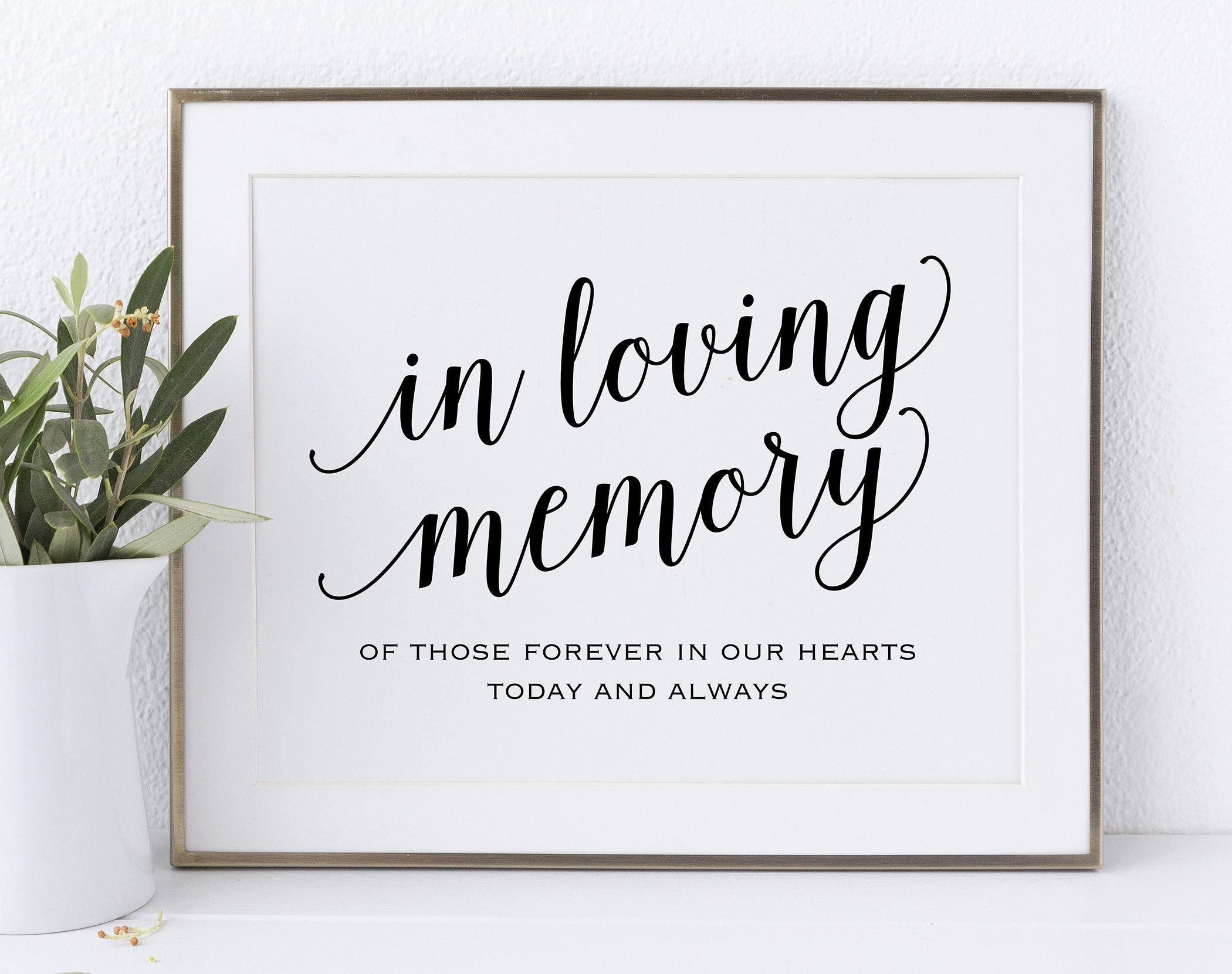 In Loving Memory Sign In Our Hearts Wedding Sign Memorial Sign 