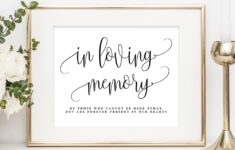 In Loving Memory Sign Lovely Calligraphy LCC Berry Berry Sweet