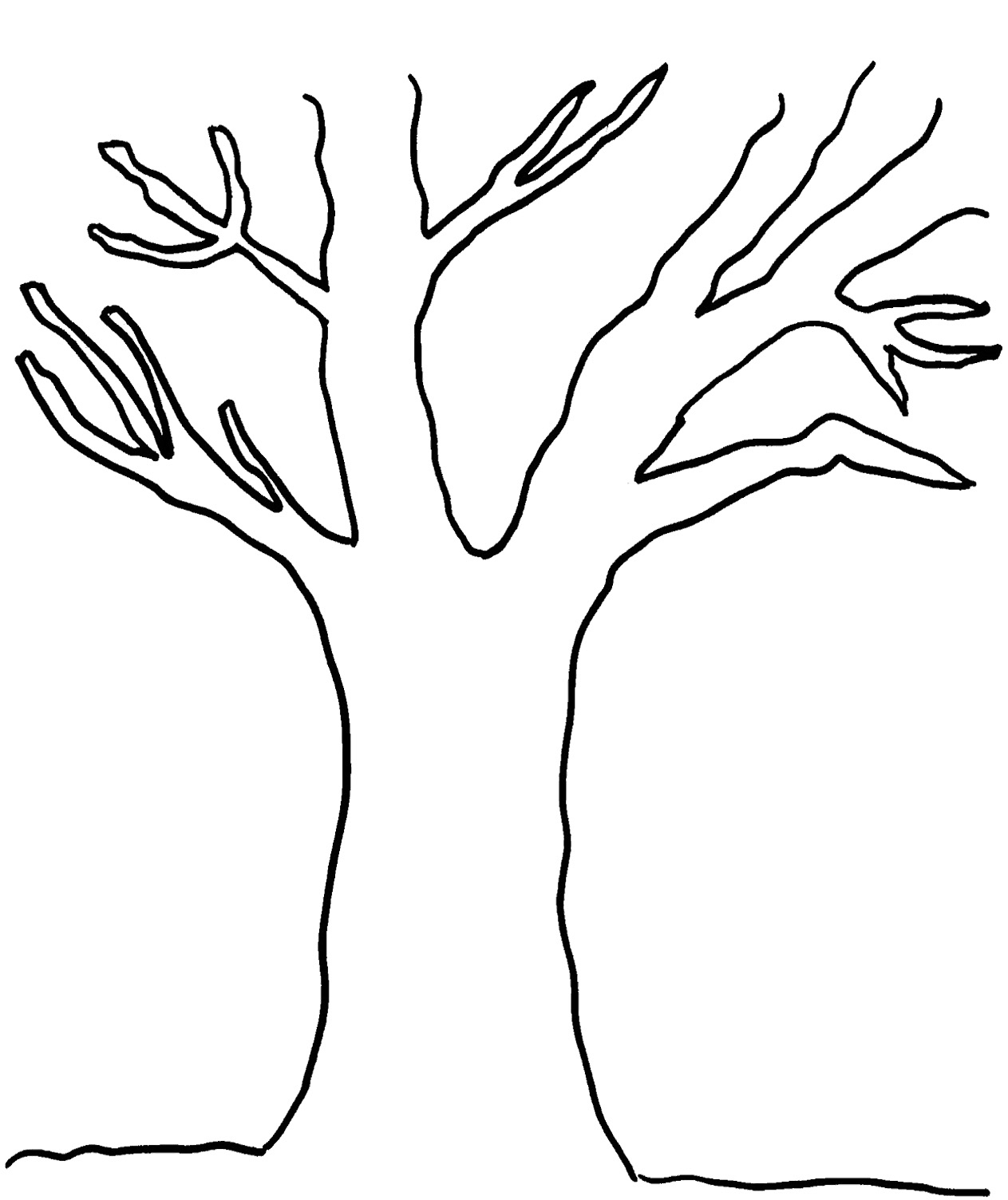 Leafless Tree Outline Printable Cliparts co
