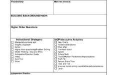 Marzano Lesson Plan Template Pdf New Marzano Lesson Plan Template