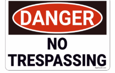 No Trespassing Signs Poster Template