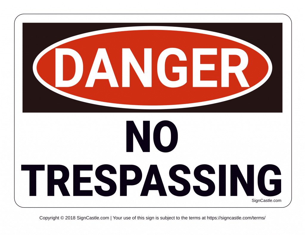 No Trespassing Signs Poster Template