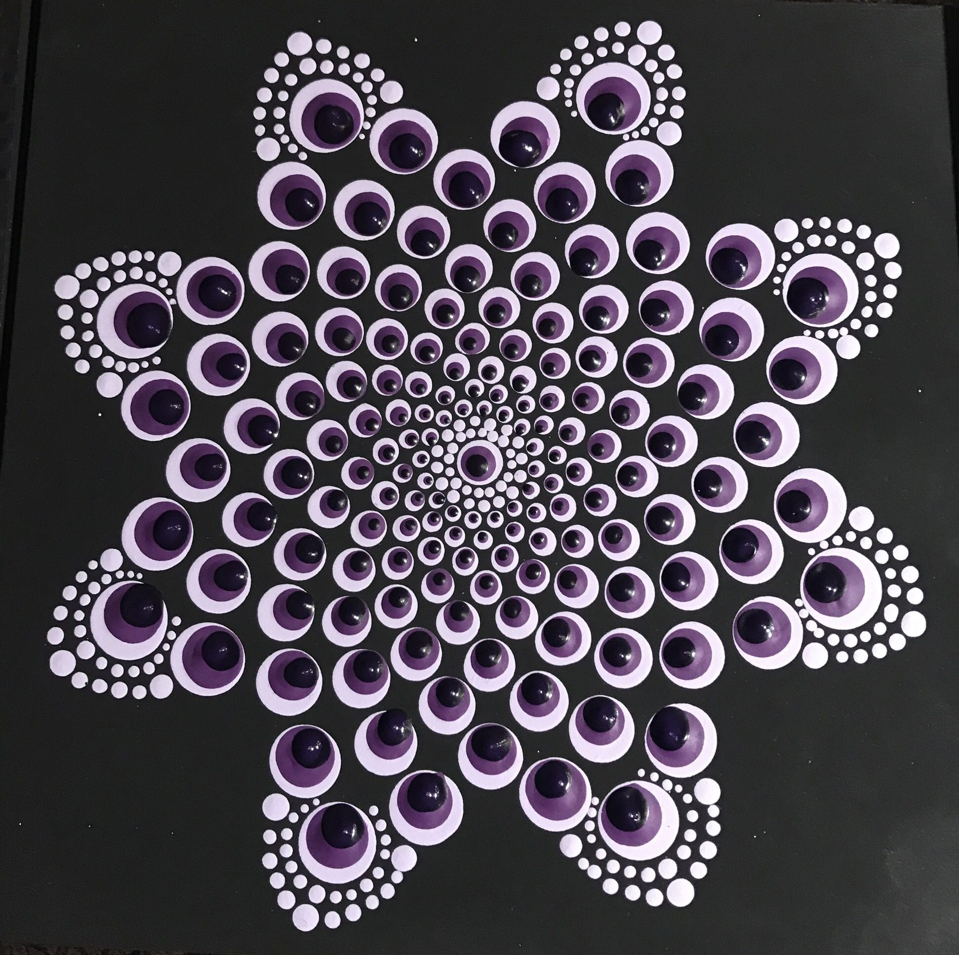 Pin By Angie Tumblin On Punktmalerei Dot Painting Mandala Rock Art 