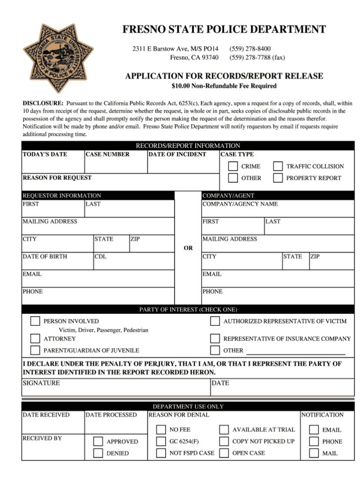 Police Report Fill Online Printable Fillable Blank With Police 