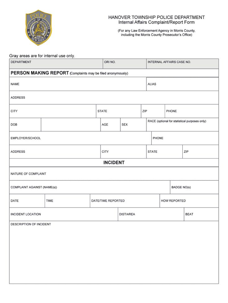 Police Report Template Fill Online Printable Fillable Throughout 