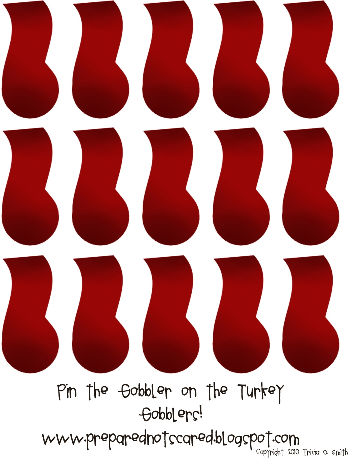 Printable Turkey Gobble Template FREE Printable Online