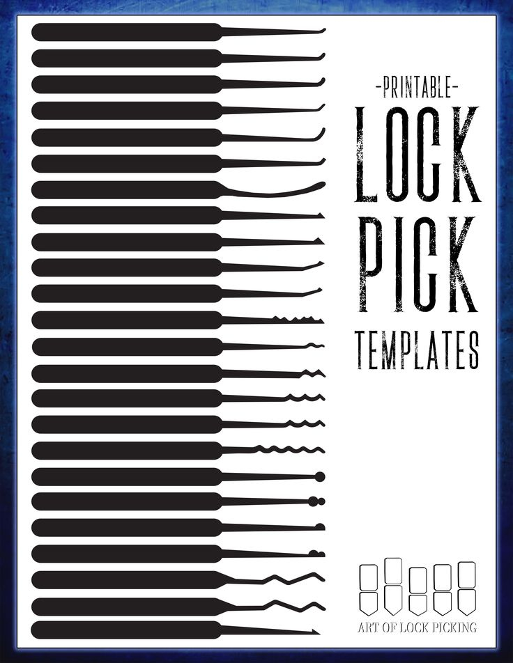 Printable Lock Picking Template FREE Printable Online