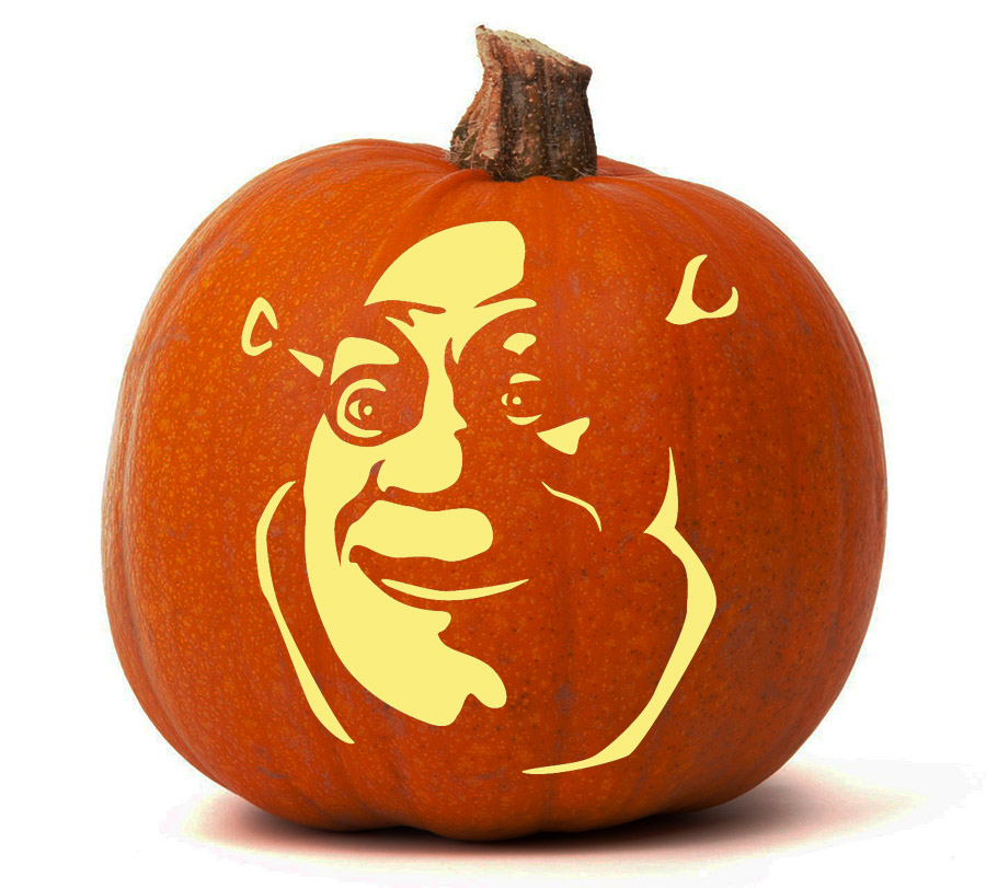 Shrek Pumpkin Carving Stencil