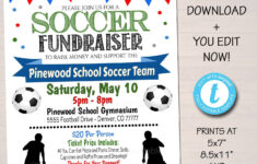Soccer Fundraiser Flyer Benefit Fundraiser Event Printable Template