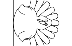 Thanksgiving Turkey Decoration Paper Craft Black And White Template