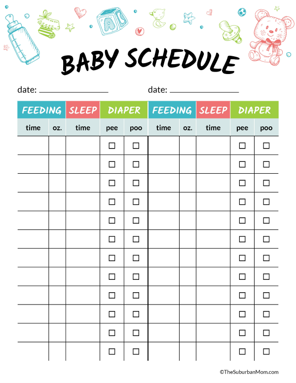 This Free Printable Baby Schedule Chart Can Help Parents Identify Their 