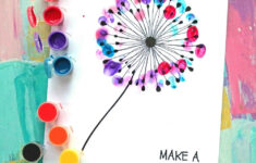 Thumbprint Dandelion Kid Craft W free Printable Crafts For Kids