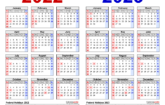 2022 2023 Two Year Calendar Free Printable PDF Templates