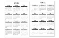 2022 2023 Year At A Glance Calendar With Lamination CityGirl Planners