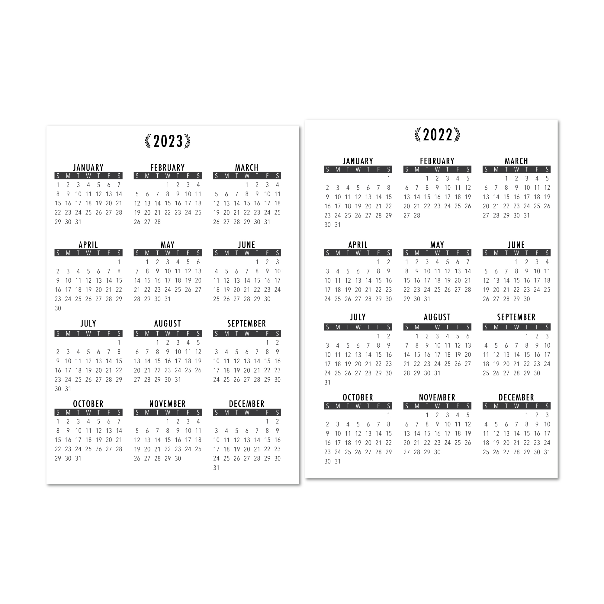 2022 2023 Year At A Glance Calendar With Lamination CityGirl Planners