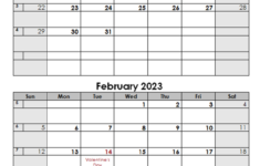 2023 2 Months Calendar Template Free Printable Templates