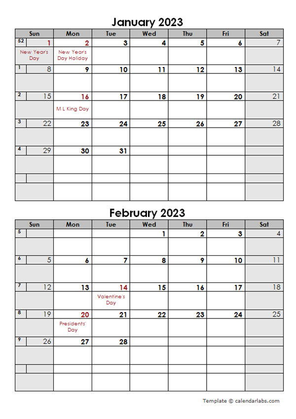 free 2023 calendar template word FREE Printable Online