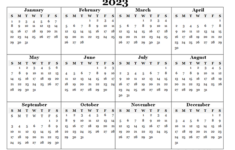 2023 Blank Yearly Calendar Template Free Printable Templates