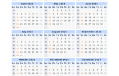 2023 Calendar Blank Printable Calendar Template In PDF Word Excel