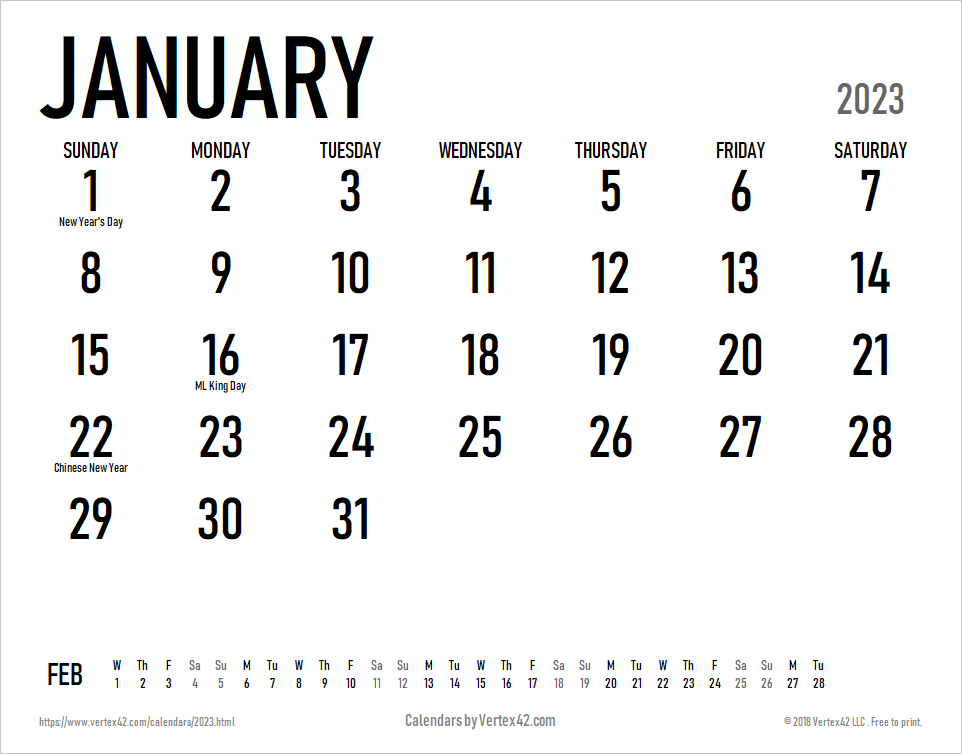 2023 Printable Calendars | FREE Printable Online