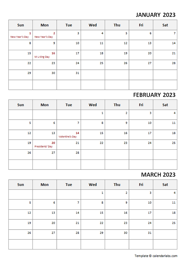 Printable Free Calendar 2023 FREE Printable Online