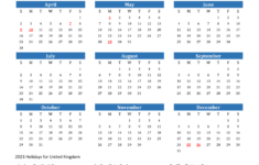 2023 United Kingdom Calendar With Holidays