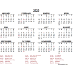 2023 Yearly Calendar Template Excel Free Printable Templates