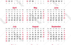 Calendar 2023 12 Months Yearly Calendar Vector Image