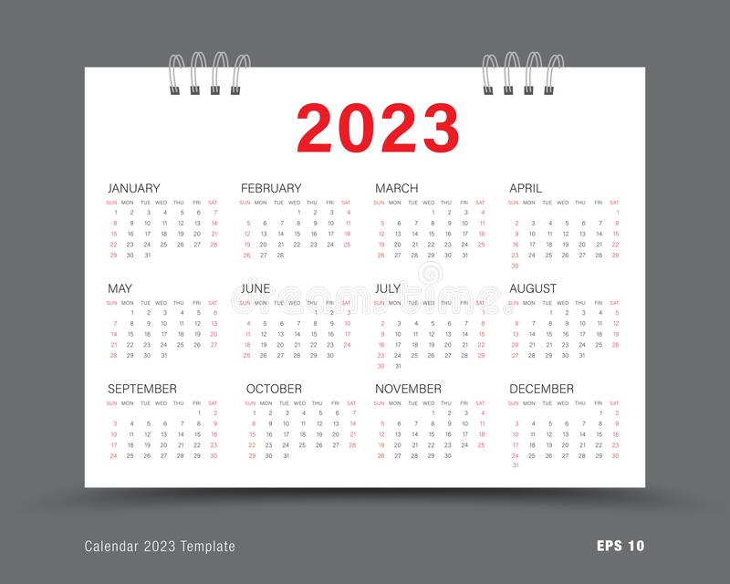 Calendar 2023 Template Layout 12 Months Yearly Calendar Set In 2023 