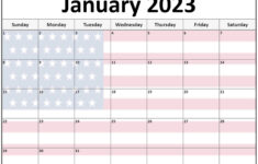 Collection Of January 2023 Photo Calendars With Image Filters