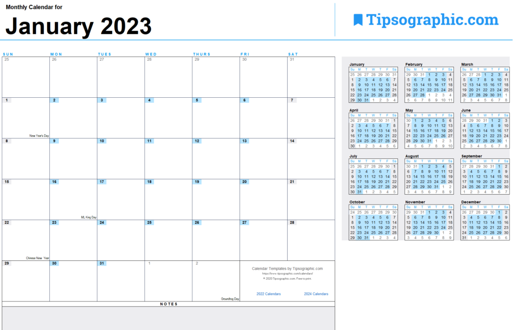 Download The 2023 Monthly Calendar Tipsographic 2 1024x658 