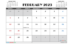 Free Printable February 2023 Calendar 12 Templates